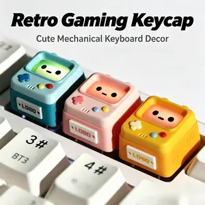 Artisan 1U Handmade Resin Keycap - Cute Nostalgic Game Console-Shaped, Frost-Finish Polycarbonate, Backlight Friendly, ESC Replacement for Cherry MX-Compatible Compact Size Mechanical Keyboards, Custom Accessory