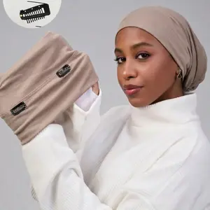 Women Muslim Turban Hat Stretchable Soft Comfort Design Inner Layer Anti-Slip Elastic Fabric Suitable for Daily Wear Ramadan Style