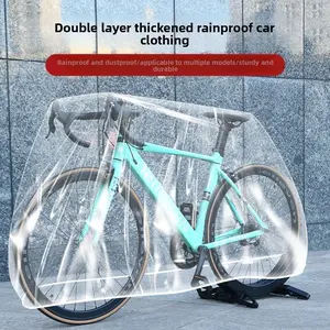 [Rainproof Bike Cover] Rainproof Dustproof Bicycle Protective Cover Thickened Mountain Bike Cover Rain Protection Waterproof Transparent Cover