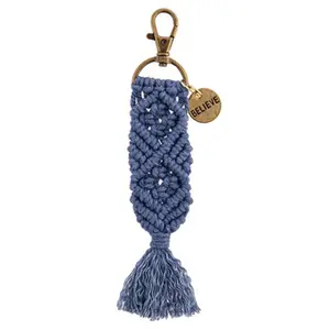 Macrame Believe Keychain