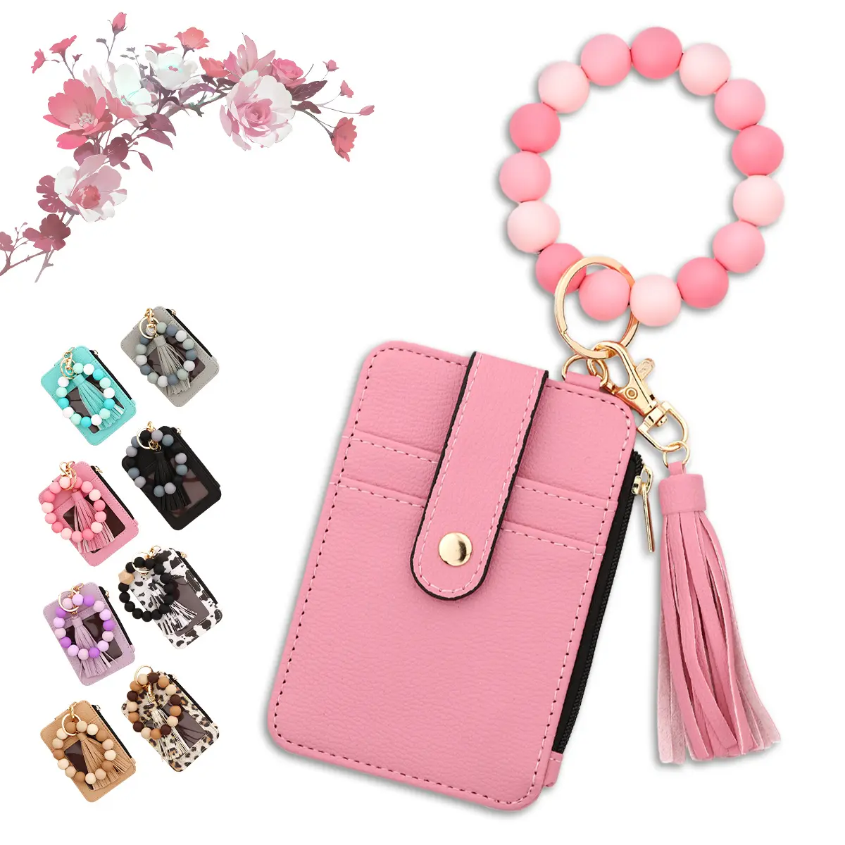 Fashionable Boho Style Tassel Beaded Keychain, featuringa wallet and bracelet function, perfect as a birthday giftfor women and girls, and a perfect match for everydayoutfits.