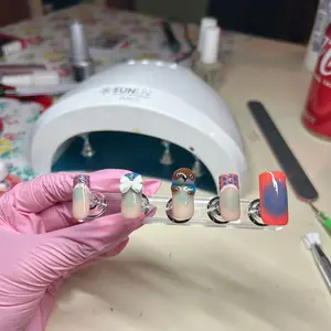 Otter Press On Nails - Creative Design with Colorful Patterns and Adorable Otter Motif by Otter Press On Nails