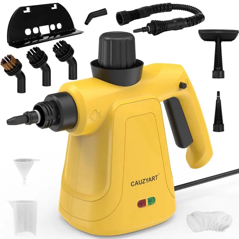 Pressurized Handheld Steamer for Home Cleaning with 11pcs Accessories & Safety Lock Multi-Purpose Steamer for Bathroom Tile Window & Car