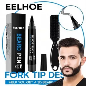 Beard Filler Pen with Brush - Waterproof & Long-Lasting for Men | Natural Fuller Beard Application Kit, Easy-to-Use Daily Gift