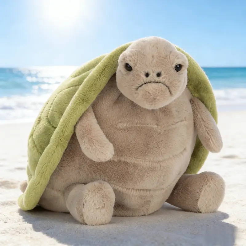 Birthday Gift Timmy the Turtle Plush Toy - Soft Stuffed Animal, perfect for beach-themed decor and fun gifts.