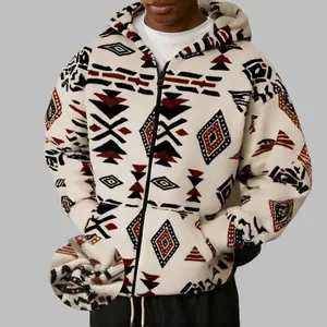 National Style Retro Men's Cardigan Winter Ethnic Style Trendy Design Loose Casual Jacket