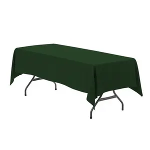 60 x 126 inch Polyester Rectangular Tablecloth Hunter Green