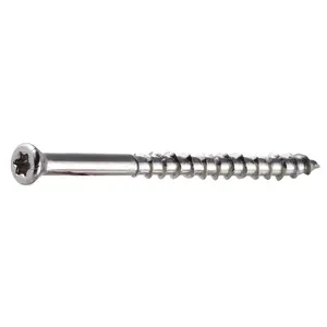 Simpson Strong-Tie T07225WP1 Deck-Drive (#7 x 2-1/4") T-15 DWP Wood SS Screw, Trim Head, Type 316 (1 lb.)