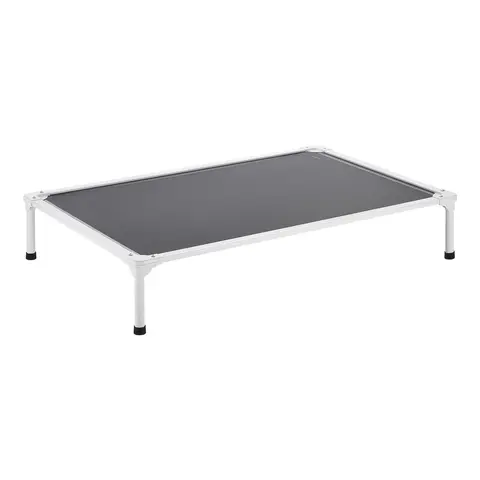 VEVOR Elevated Dog Bed for Large Dogs, Portable Raised Dog Cot with Aluminum Tube Metal Frame and Breathable Textilene Mesh, Indoor & Outdoor Pet Cooling Raised Hammock Bed, XL, Gray