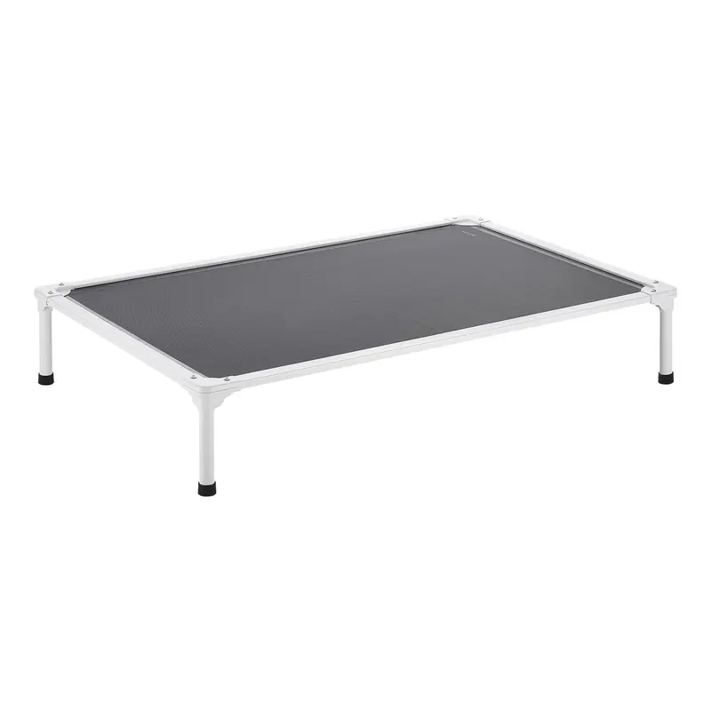 VEVOR Elevated Dog Bed for Large Dogs, Portable Raised Dog Cot with Aluminum Tube Metal Frame and Breathable Textilene Mesh, Indoor & Outdoor Pet Cooling Raised Hammock Bed, XL, Gray