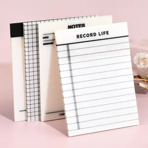 4pcs New Printed Post-It Notes Planner Set, Grid Sticky Notes & Semi-Transparent Waterproof Stickers, Daily Messages, Writing, Tracing, Reminders, Organization, Grid Notepad, Office Stationery Supplies