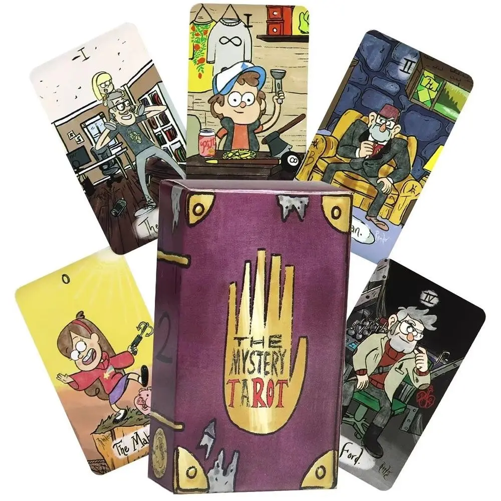 Gravity Falls Inspired Tarot Cards Deck, Tarot Card Pack, Tarot Card Game, Tarot Card Decks, 78 High-Quality Mystical Aesthetic Appeal Tarot Cards, Perfect for Witchcraft, Divination & Magic, Ideal for Ages 14+ (Gratifying)