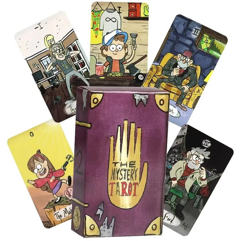 Gravity Falls Inspired Tarot Cards Deck, Tarot Card Pack, Tarot Card Game, Tarot Card Decks, 78 High-Quality Mystical Aesthetic Appeal Tarot Cards, Perfect for Witchcraft, Divination & Magic, Ideal for Ages 14+ (Gratifying)
