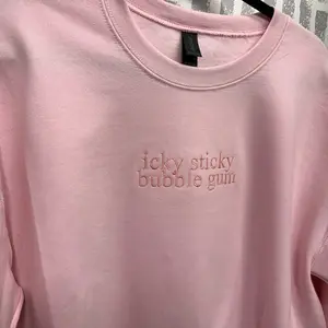 Icky sticky bubblegum embroidered crewneck. Sweatshirts