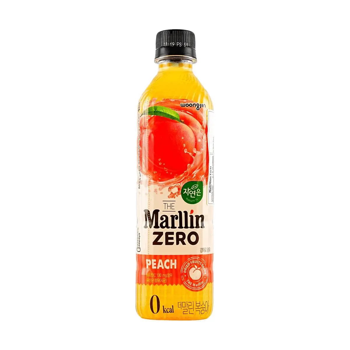 WOONGJIN Korean Peach Juice Drink Zero Calorie 500ml - Refreshing Fruit Beverage