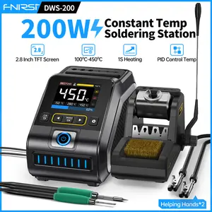 FNIRSI DWS-200 200W Soldering Station with OLED Display – Super Fast Heating Advanced Temp Control Professional Portable Electronics Repair Kit F245 and F210 with 9 Tips