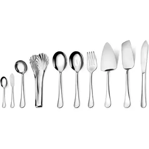 Serving Utensil Set,10  Serving Utensil with Serving Spoons,Serving Forks,Serving Tongs Soup Ladle and Pie Server Buffet Catering Serving Utensils,Dishwasher Safe (5.5-11.2Inch-Serving Set-10pcs)