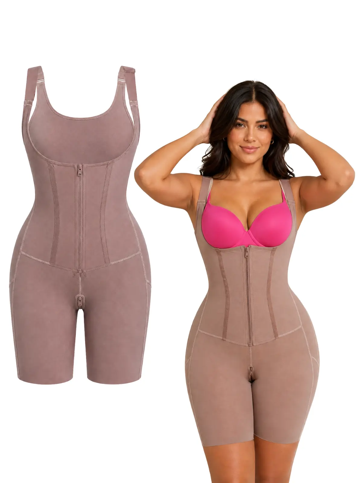 Post Surgery U-Shaped Bust Support Stage 2 Faja | Open Bust Compression Shapewear with Steel Bones Waist & Abdomen Control - Faja Post Cirugía