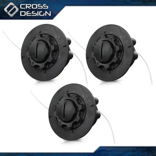 CROSSDESIGN 3-Pack Durable Trimmer Head for Stihl C5-2, FS38, FS40, FS45, FS46, FS50, FSE60, 4006 710 2103 - High Quality Materials, Limited Life Guarantee, Grass Cutting Tool, Speed Feed Head Grass Trimmers, Direct Pricing, No Price Increase