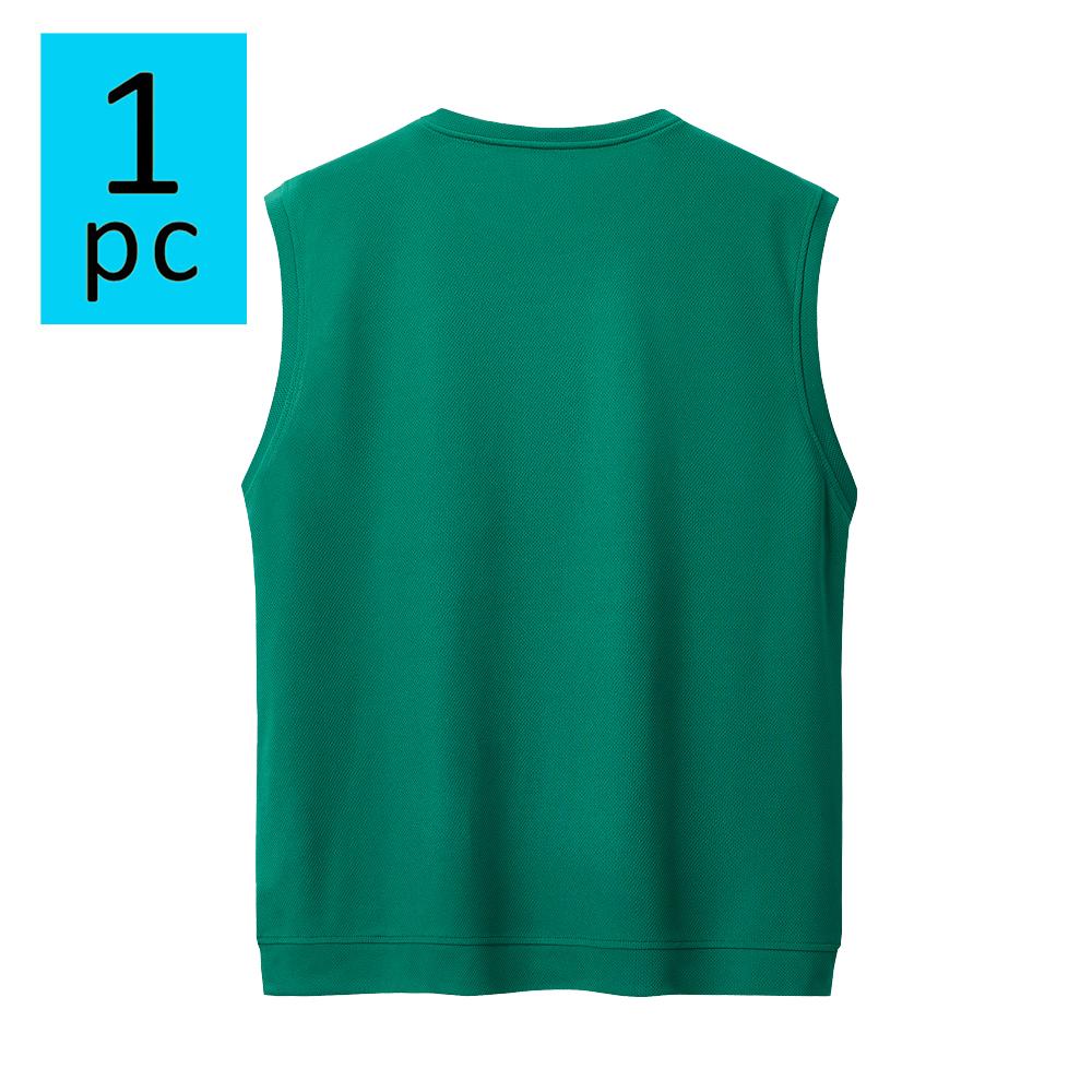 New men’s casual sleeveless tank top for summer—thin athletic vest/T-shirt with pockets; crew-neck sleeveless tank suitable for marathon, track, and fitness; ideal for everyday outdoor wear in spring and summer; men’s tops.