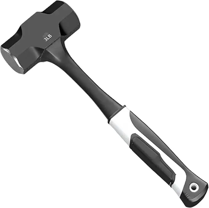 OUDISI Heavy-Duty Octagon Hand Hammer - Industrial-Grade Solid Metal Head Tool, Anti-Slip Grip Handle for Stone Construction, Home Repair