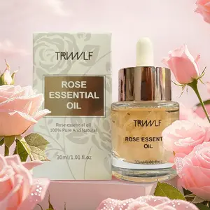 TRVWLF Rose Essential Oil 30ml - Pure & Natural Aromatherapy for Skin Rejuvenation & Emotional Balance - Therapeutic Grade for Wellness & Aromatherapy Serums