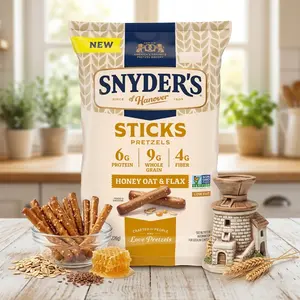 Oat & Flax Pretzel Sticks, 8 Oz Bag