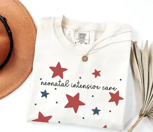 NICU Nurse 4th of July T-Shirt, Patriotic Neonatal Tee, NICU Shirt, USA Flag RN Gift, Independence Day Shirt