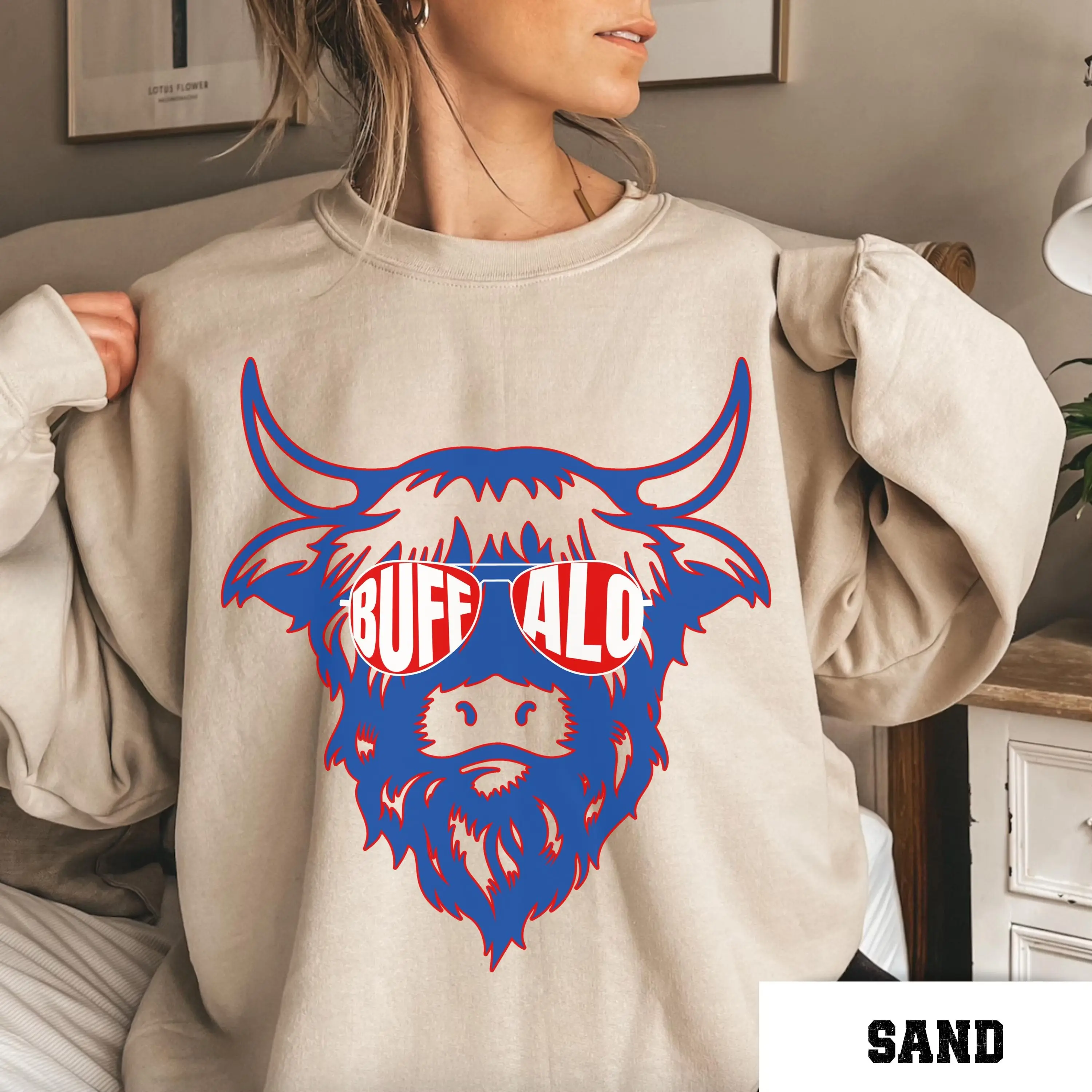 Buffalo Football Sweatshirt, Buffalo Crewneck, Vintage Style Buffalo Sweatshirt, Buffalo Football Sweater, Josh Allen, Buffalo Bill Game Day Gift, Shirt for Adult and Youth