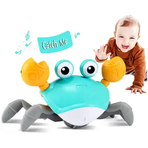 Electric Crawling Crab Toy, Automatic Walking Toy With Music, Interactive Musical Toy, Gifts for Newborn Babies, Summer Gift, Birthday Gift.