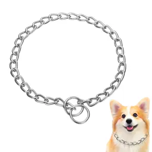 PETAXCELL Dog Chokers Collar, Chokers Chain for Dogs Metal Slip Link Training Heavy Duty Puppies Collars Adjustable 27.6in 4mm, (Silver)Intended for Small / Medium / Large Pet