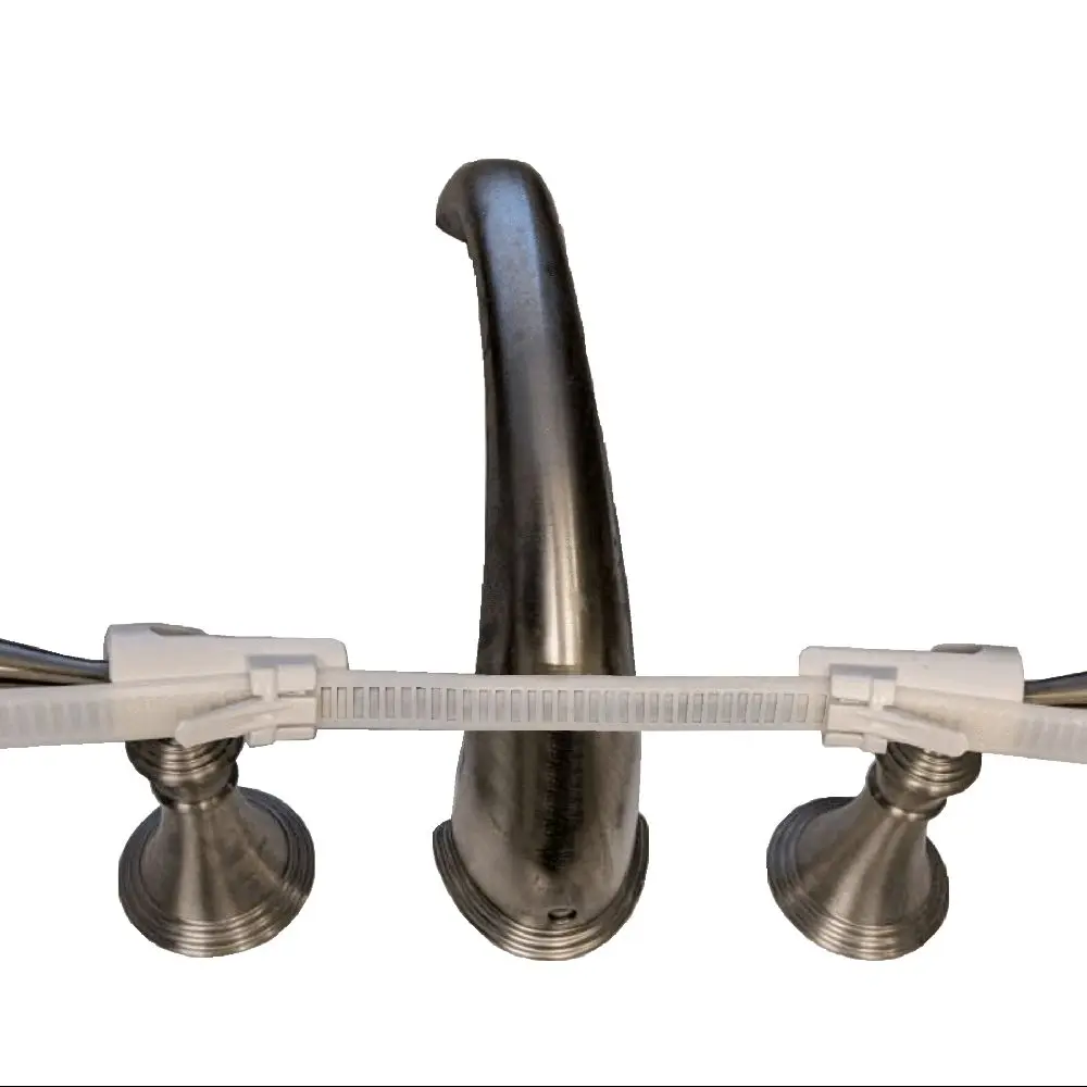 EXT. Tub Faucet Handle Restraint - (60 day) Supplier Warranty for Most Standard Tub Style Handles & Wide Sink Faucets - Child & Pet Safety