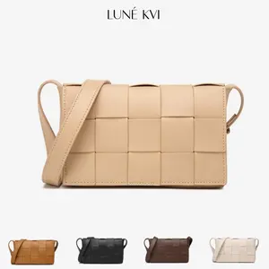 LUNÉ KVI Women's New Handwoven Casual Crossbody Bag Minimalist Fashion Square Box Bag Simple Style Shoulder Bag Unisex Design