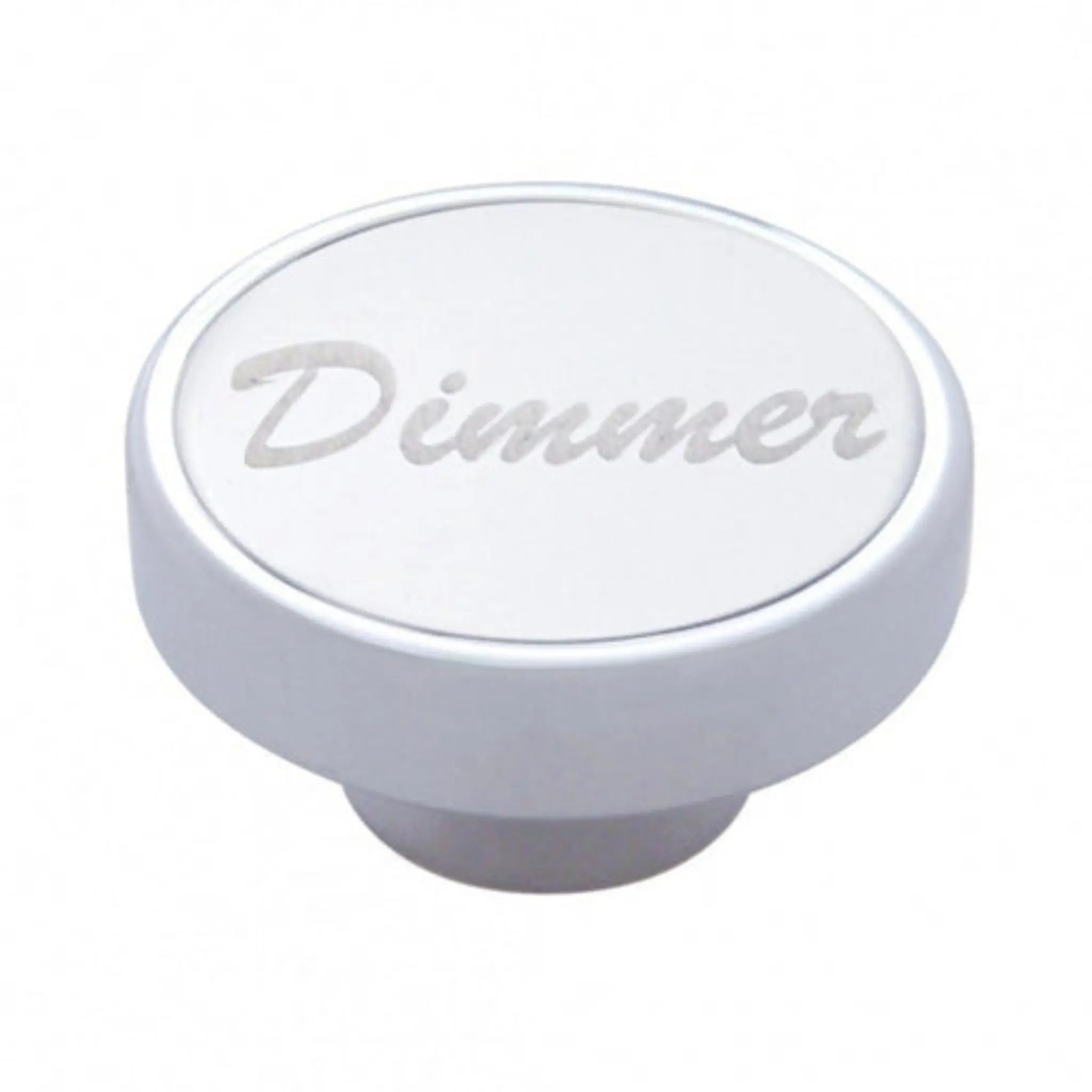 United Pacific Dimmer Dash Knob with Stainless Plaque, Chrome, 1-1/4" Diameter, 3/4" Height, Clean Chrome Finish, Easy Installation