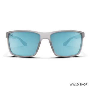 Polarized Blue Mirrored Lenses With Matte Crystal Grey-To-Clear Fade Frame – 100% UV Protection, Medium-Large Fit