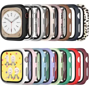 [16 pack] Apple Watch se (2023)/se/6/5/4 screen protector 40mm, (2022 new) hard pc ultra-thin protective face cover built-in tempered glass film for iWatch se/6/5/4 40mm