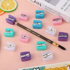 5-10 Pack Simple Convenient Portable Single Hole Eyebrow Pencil Sharpener, Eye Shadow Pen Lip Liner Lipstick Holder, Plastic Material