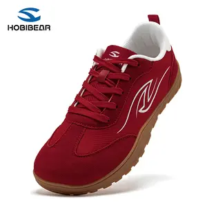 HOBIBEAR Women's Wide Toe Box Barefoot Flex Sneakers - Buckled-Free, Flexible, Grounding, Minimal, Slip-Resistant Casual Trainers, Hands-Free Slip-On, Classic Retro Patchwork, Daily Wear Athletic Walking Shoes, Buckled-Free Casual Trainers