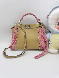 Pre-owned FENDI Medium Peekaboo with Custom Pink Floral Accents | TikTokMadeMeBuyIt