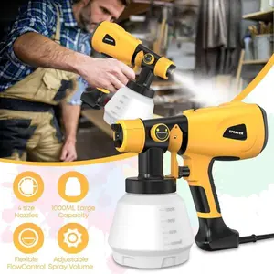 High-Power 1000W Electric Paint Sprayer with 4 Nozzles & Adjustable Spray Width, Easy to Clean – Perfect for DIY Furniture, Fences, Doors, and Walls.