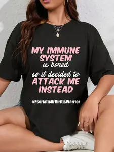 100% Cotton PSA Psoriatic Arthritis Immune System Warrior Awareness T-Shirt