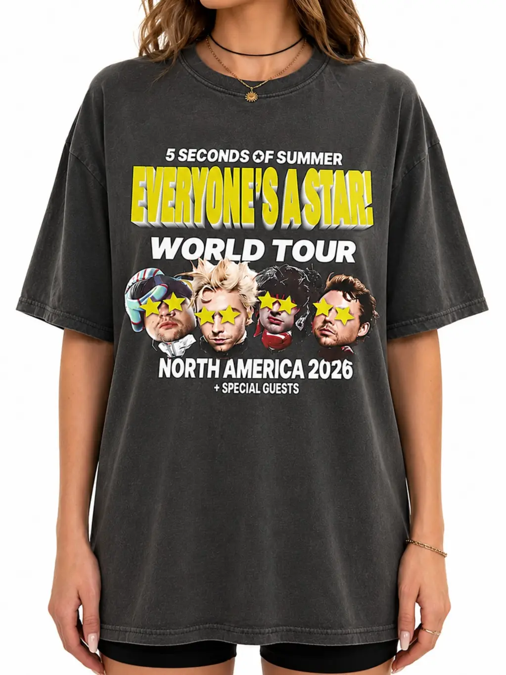 5SOS Everyone's A Star World Tour 2026 Graphic T-Shirt, Vintage Band Concert Tee, Music Fan Unisex Shirt