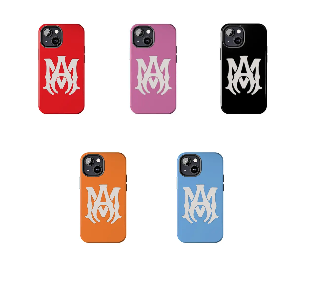 Colorful AMIRI Logo Impact-Resistant Phone Case - Luxury Design