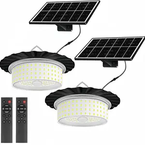 2026 Solar Shed Light, Portable Solar Pendant Lights Outdoor, 244 LED 360° Glow Waterproof Shed Light, 5 Modes Waterproof Floodlight with Remote Control for Shed, Barn, Gazebo, Yard, Patio, Garage