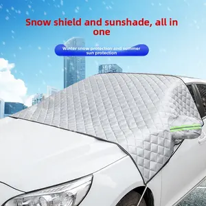 Car Snow Block Frost-Proof Snow Cover Front Block Glass Sunshade Thickened Windshield Antifreeze Magnet Snow Block Car Cover Winter & Summer Protection