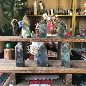 Natural Crystal Strong Flash Labradorite Tower Collection