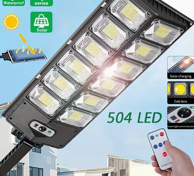 504 COB All-In-1 Solar Motion Sensor Lights - Year-Round Waterproof Outdoor Holiday Decor Lamp with Remote, Auto Dusk-To-Dawn, No-Wiring for Backyard Patio Home Decor