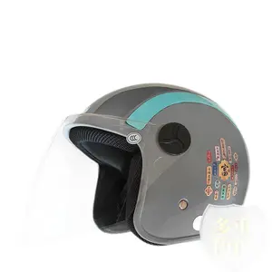 Unisex All Season Sunscreen Half Helmet Summer Safety Gear for Electric Bike Motorcycle