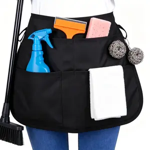 Waterproof Professional Cleaning Apron with 5 Pockets, Fashionable Casual Wear, High-Quality Fabric, Comfortable and Durable, Easy Cleaning Apron