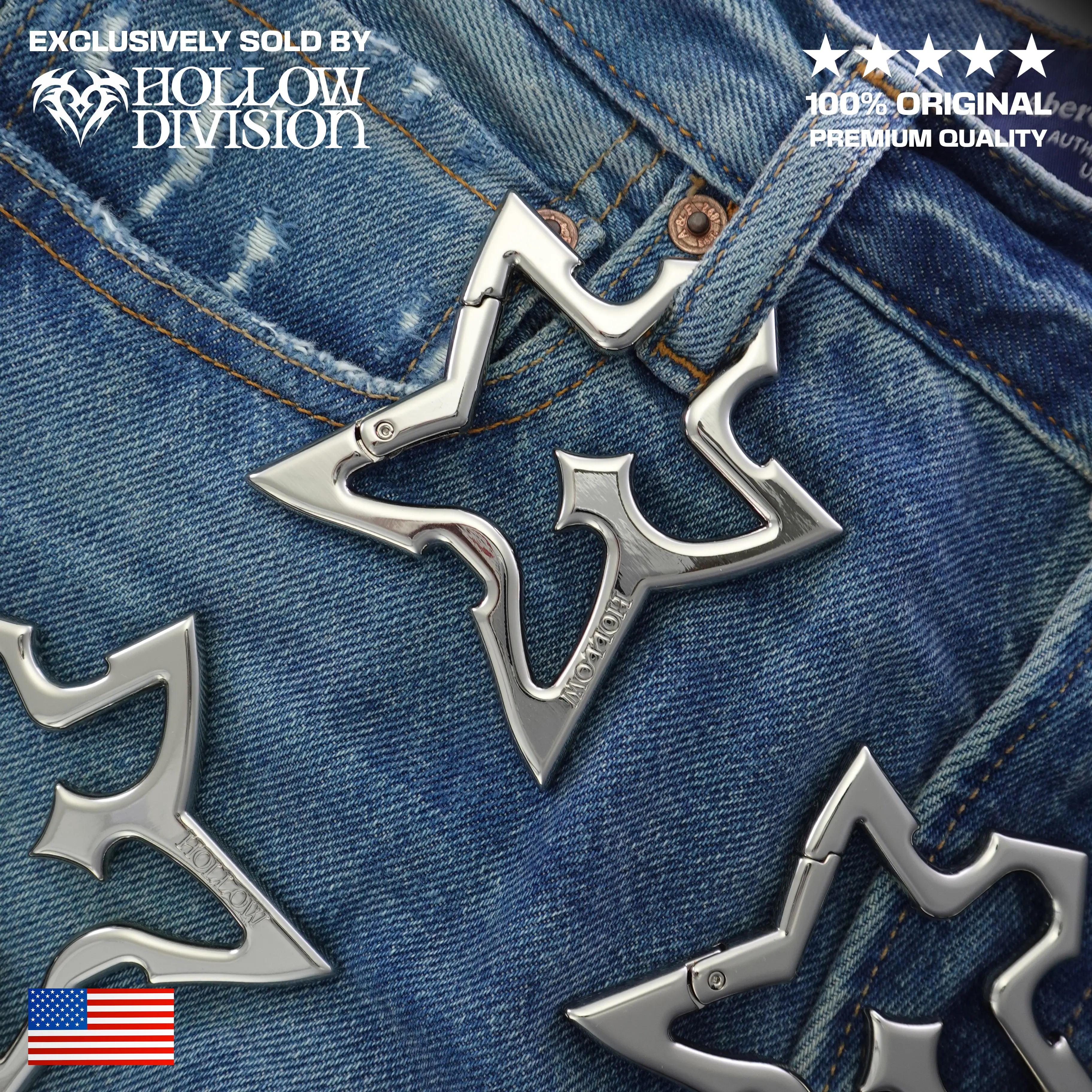 Hollow Star Keeper Carabiner - Original Ninja Star Metal Keychain